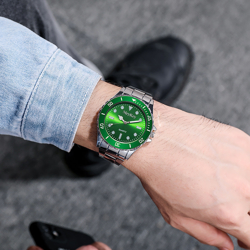 Business luminous quartz watch for students