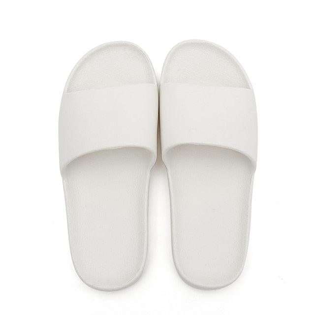 Summer Home Mens Slippers Simple Black White Shoes Non-Slip Bathroom Slides Flip Flops Indoor Women Slippers Soft Slides Slippers For Men Cloud Cushioned Slides Thick Non-Slip Pool Gym House Slipper